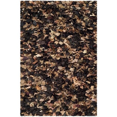 Safavieh 4 x 6 ft. Small Rectangle Brown and Multicolor Shag and Flokati Rug SG951B-4